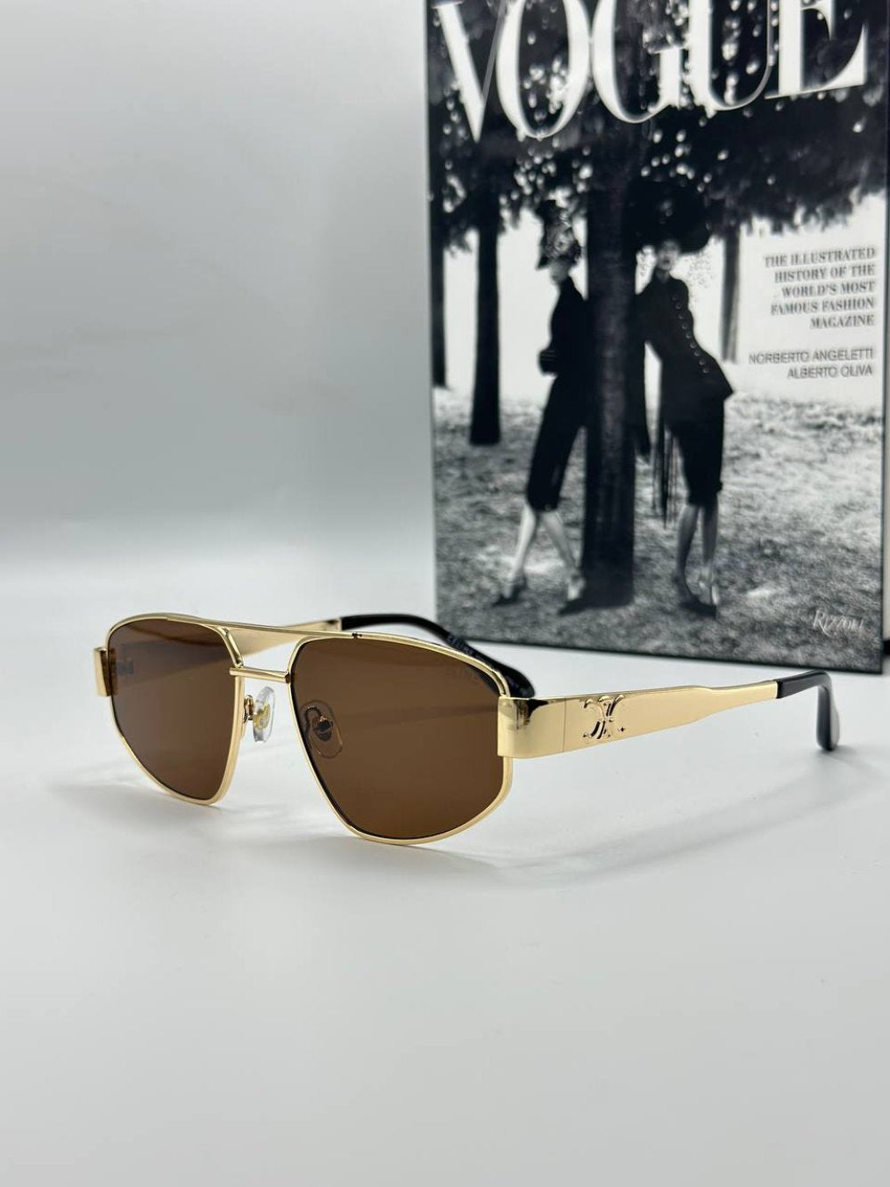 Celine Metal Kasa Kahve Cam Gold Çerçeve Unisex Güneş Gözlüğü  G1379-ILY Ürün ana görseli