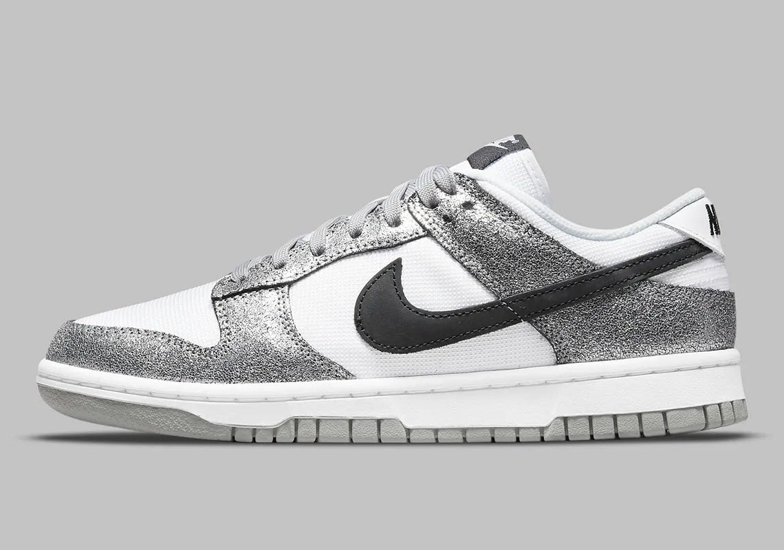Nike Dunk Low Silver Cracked Leather  A130 Ürün ikincil görseli