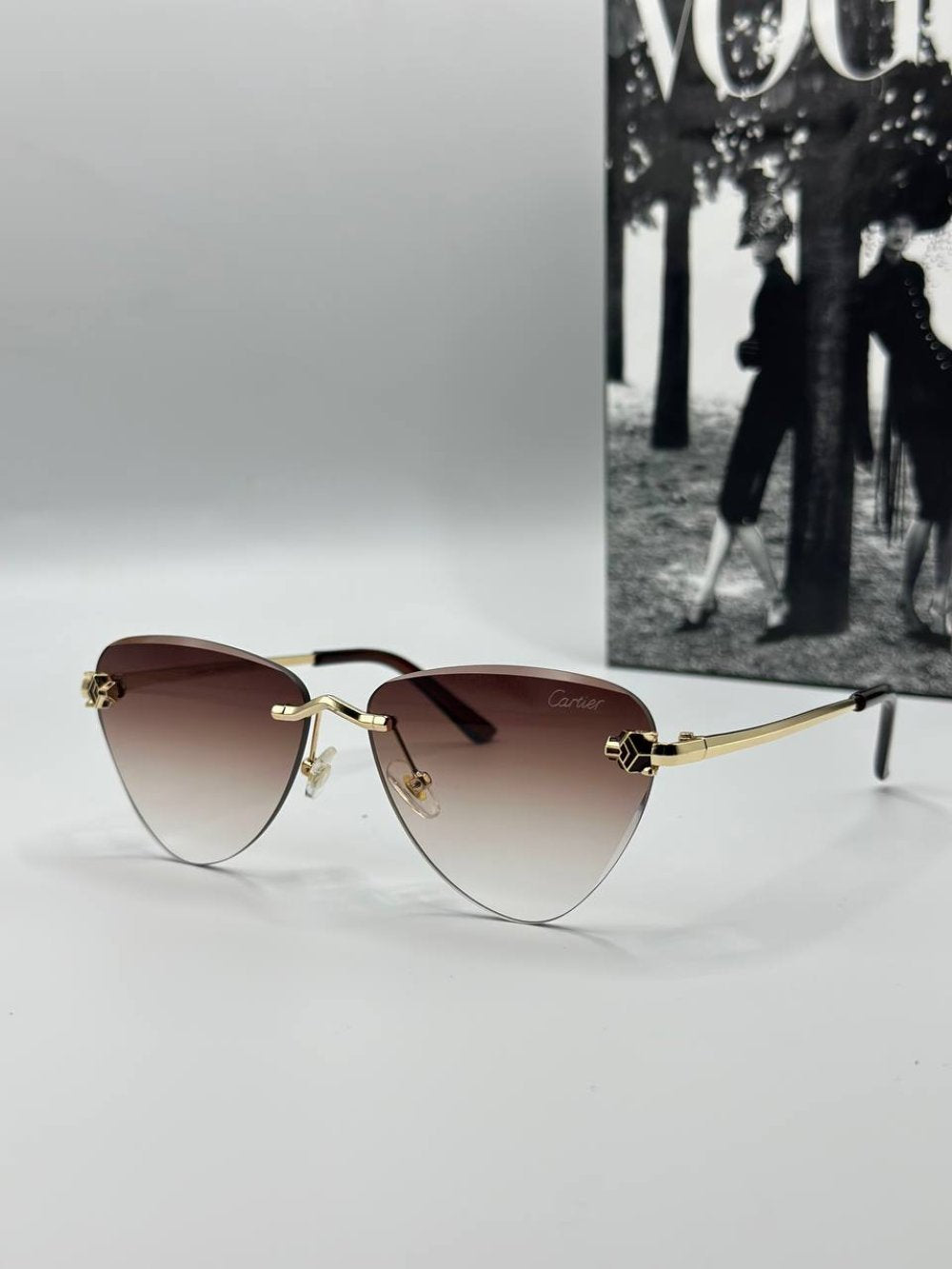 Cartier Kahve Cam Kadın Güneş Gözlüğü  G1359-VLL Ürün ikincil görseli