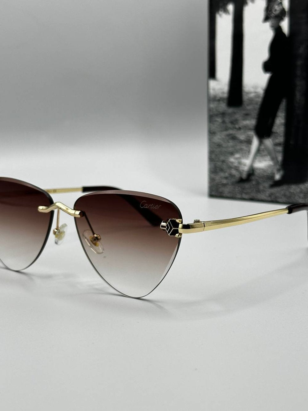 Cartier Kahve Cam Kadın Güneş Gözlüğü  G1359-VLL