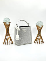 PRADA PANİER CRYSTAL SATİN BAG NEW MODEL WHİTE yorum görseli