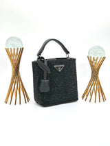 PRADA PANİER CRYSTAL SATİN BAG NEW MODEL ALL BLACK yorum görseli