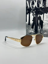 Celine Metal Kasa Kahve Cam Gold Çerçeve Unisex Güneş Gözlüğü  G1379-ILY yorum görseli