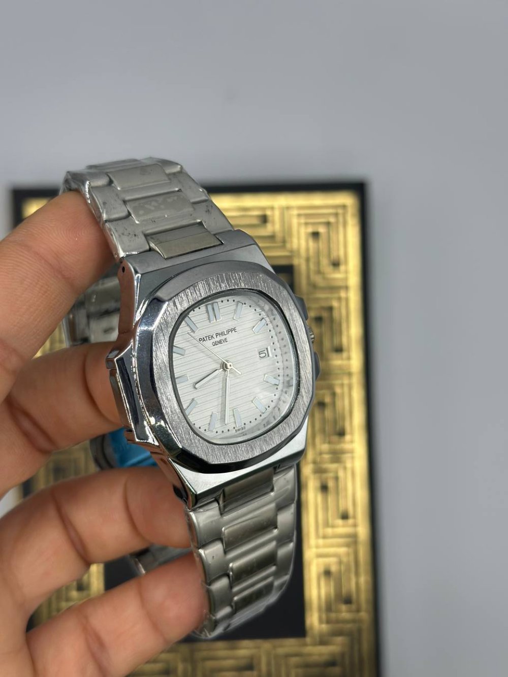 Patek Philippe Nautilus Gümüş Beyaz Kadran Erkek Kol Saat S878 Ürün ikincil görseli