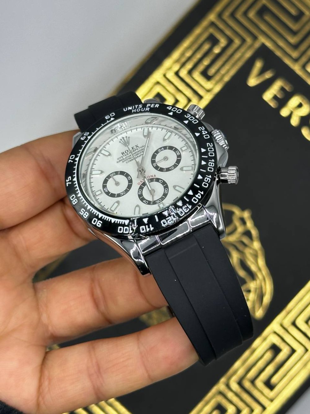 Rolex Daytona Black & White Erkek Kol Saat S886-DAY-T Ürün ikincil görseli