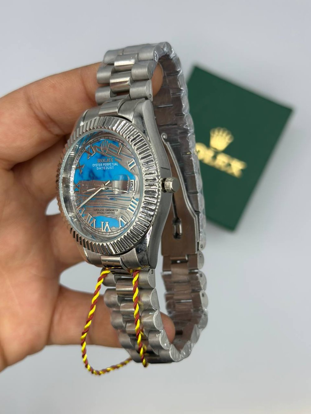 Rolex Datejust Mavi Kadran Erkek Kol Saat S911 Ürün ikincil görseli