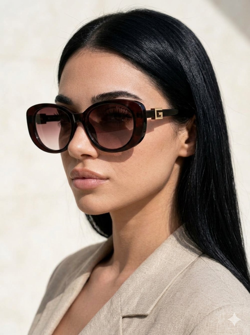 GUCCI GG 1684SA İthal Kahve Kadın Gözlük G4478-VLL