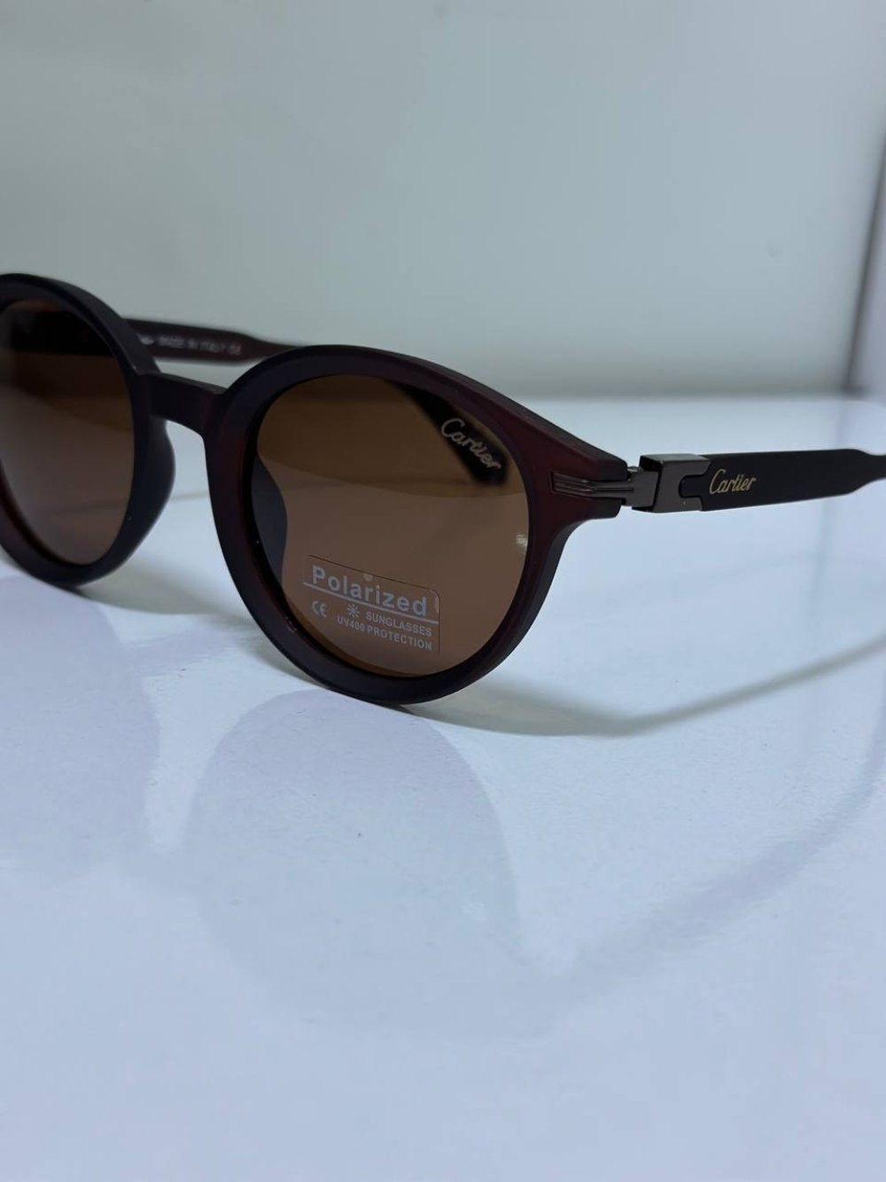 Cartier Santos de Cartier Kahverengi İthal Erkek Gözlük G4542-ILY